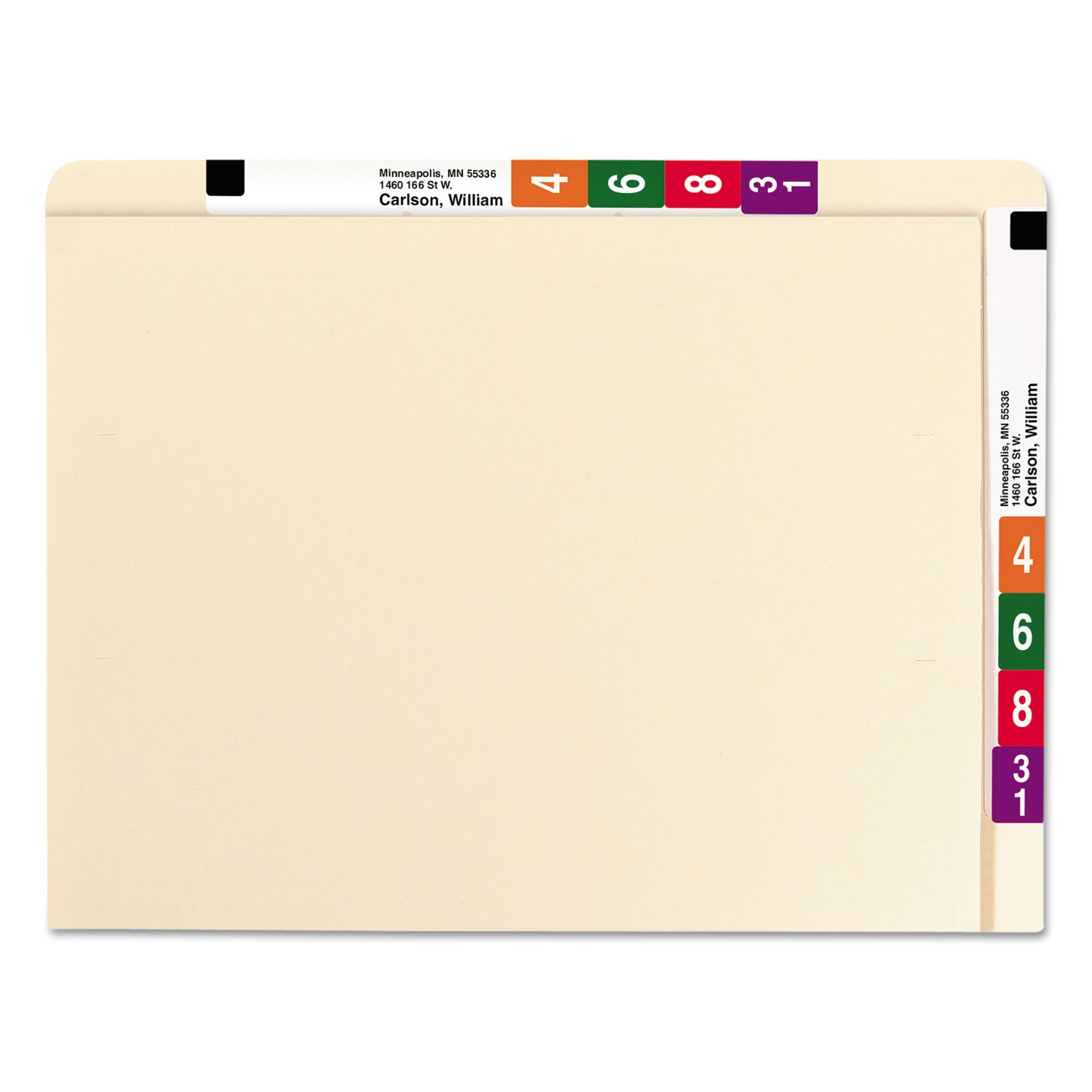 Smead Heavyweight Manila End Tab Conversion File Folders, Straight Tabs, Letter Size, 0.75" Expansion, Manila, 100/Box (24190)