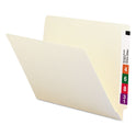 Smead Heavyweight Manila End Tab Folders, 9.5" High Front, Straight 1-Ply Tabs, Letter Size, 0.75" Expansion, Manila, 100/Box (24100)