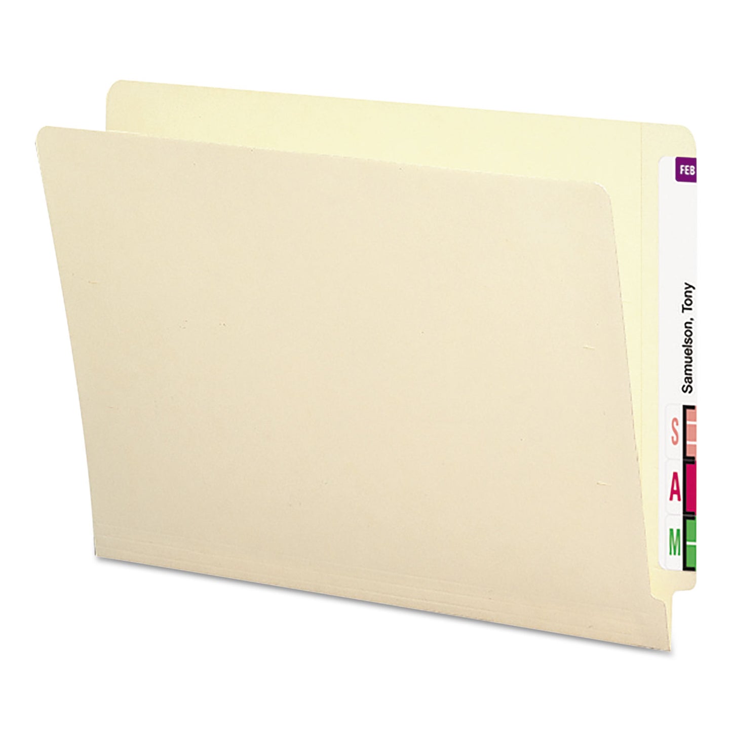 Smead End Tab Folders with Antimicrobial Product Protection, Straight Tabs, Letter Size, 0.75" Expansion, Manila, 100/Box (24113)