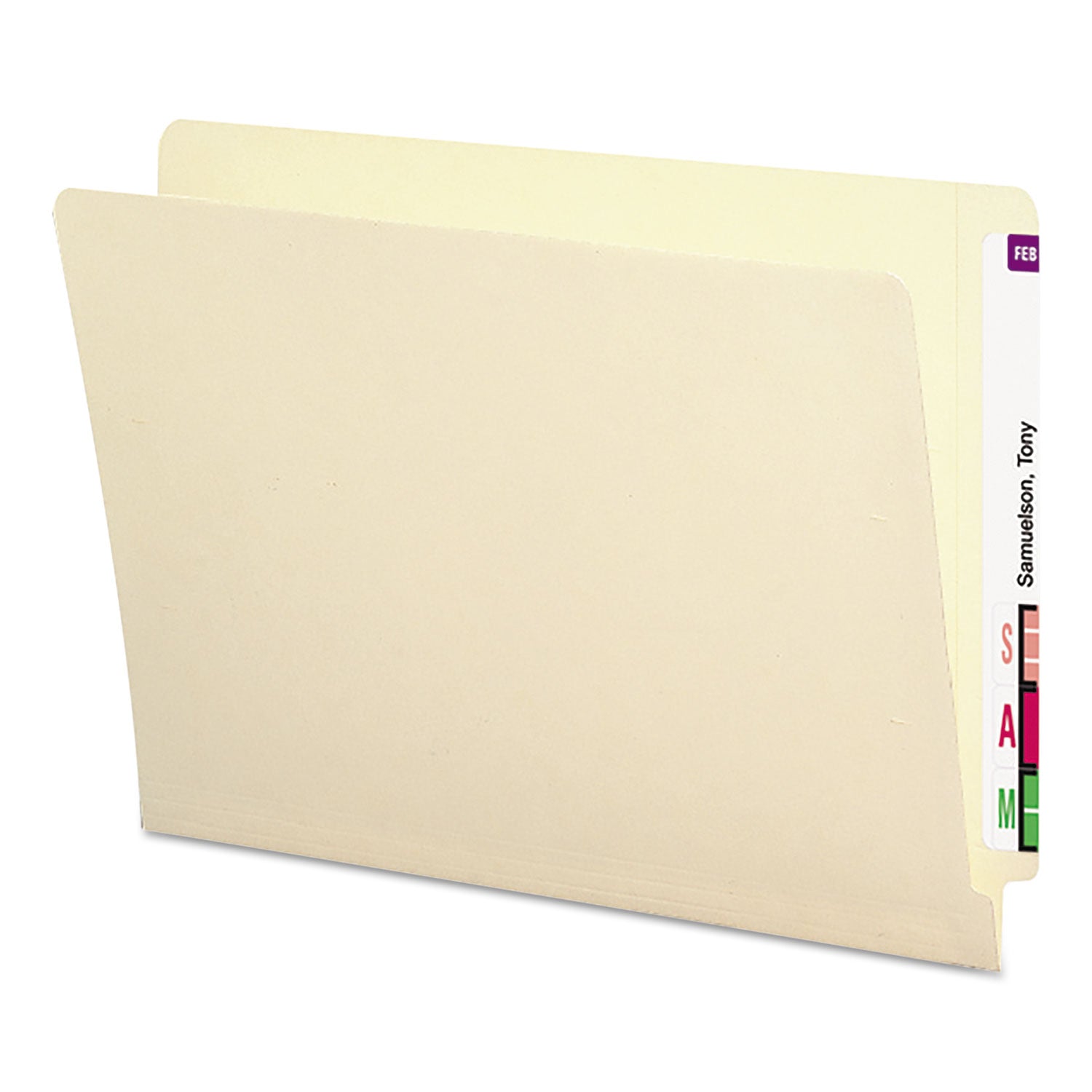 Smead End Tab Folders with Antimicrobial Product Protection, Straight Tabs, Letter Size, 0.75" Expansion, Manila, 100/Box (24113)