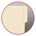 Smead Heavyweight Manila End Tab Folders, 9" High Front, 1/3-Cut Tabs: Assorted, Letter, 0.75" Expansion, Manila, 100/Box (24134)