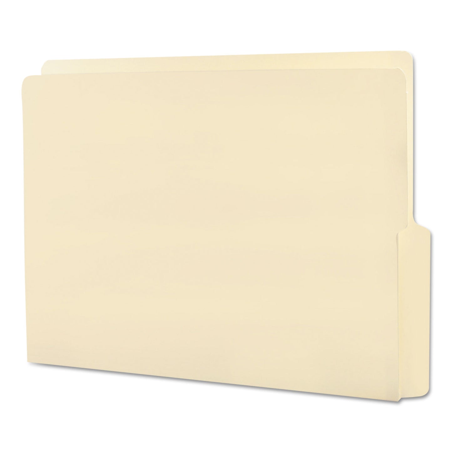 Smead Heavyweight Manila End Tab Folders, 9" High Front, 1/2-Cut Tabs: Bottom, Letter Size, 0.75" Expansion, Manila, 100/Box (24128)