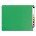 Smead Shelf-Master Reinforced End Tab Colored Folders, Straight Tabs, Letter Size, 0.75" Expansion, Green, 100/Box (25110)