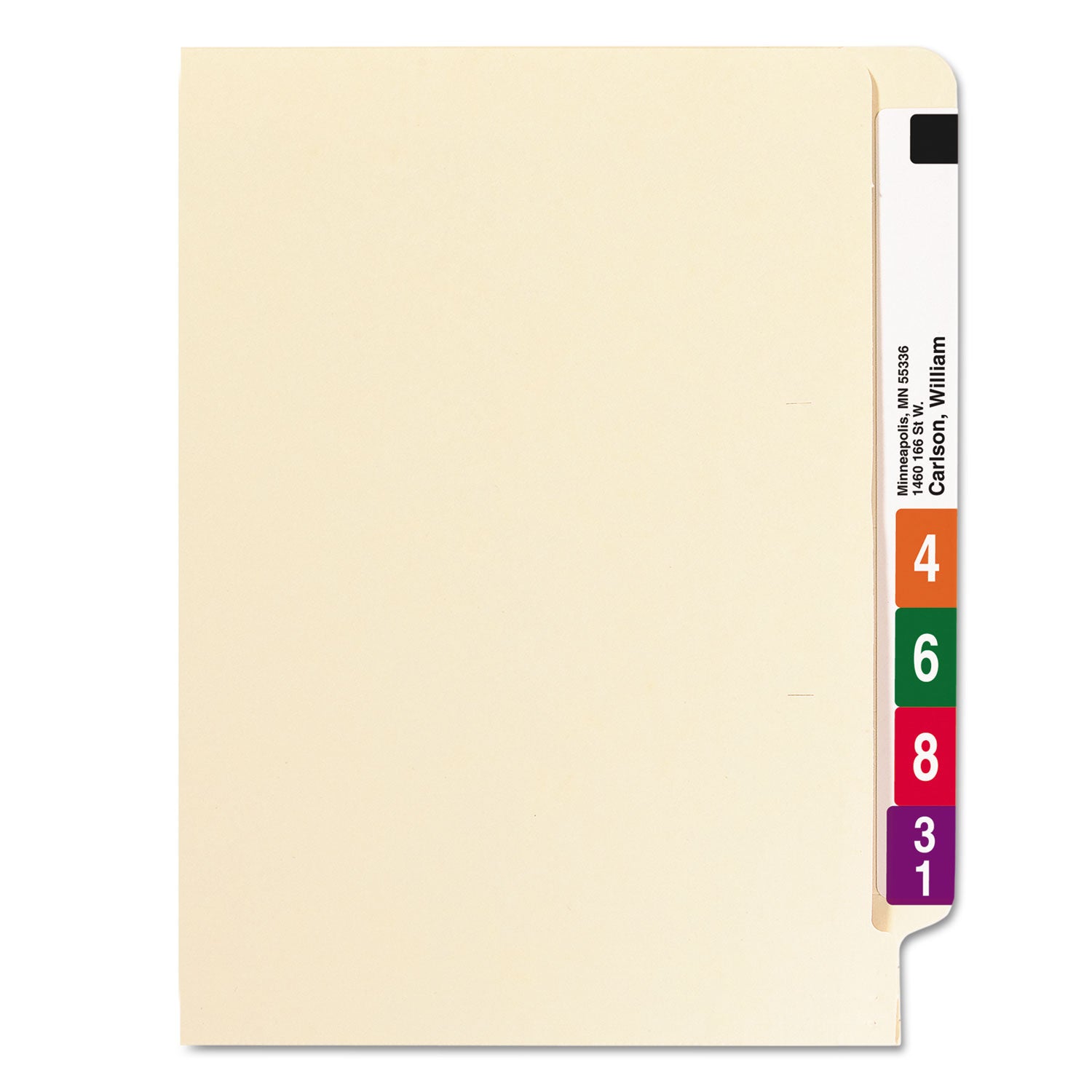 Smead Heavyweight Manila End Tab Expansion Folders, Straight Tabs, Letter Size, 1.5" Expansion, 50/Box (24275)