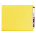 Smead End Tab Pressboard Classification Folders, Six SafeSHIELD Fasteners, 2" Expansion, 2 Dividers, Letter Size, Yellow, 10/Box (26789)