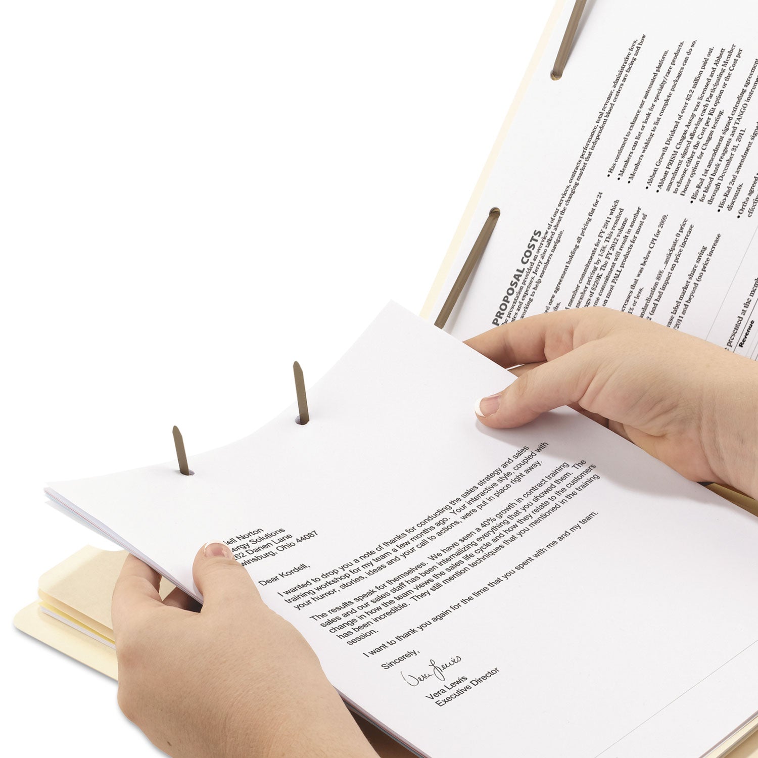 Smead Manila End Tab Classification Folders, 2" Expansion, 2 Dividers, 6 Fasteners, Letter Size, Manila Exterior, 10/Box (26835)