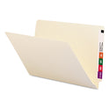 Smead Heavyweight Manila End Tab Folders, 9.5" High Front, Straight Tabs, Legal Size, 0.75" Expansion, Manila, 100/Box (27100)
