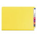 Smead End Tab Pressboard Classification Folders, Six SafeSHIELD Fasteners, 2" Expansion, 2 Dividers, Legal Size, Yellow, 10/Box (29789)