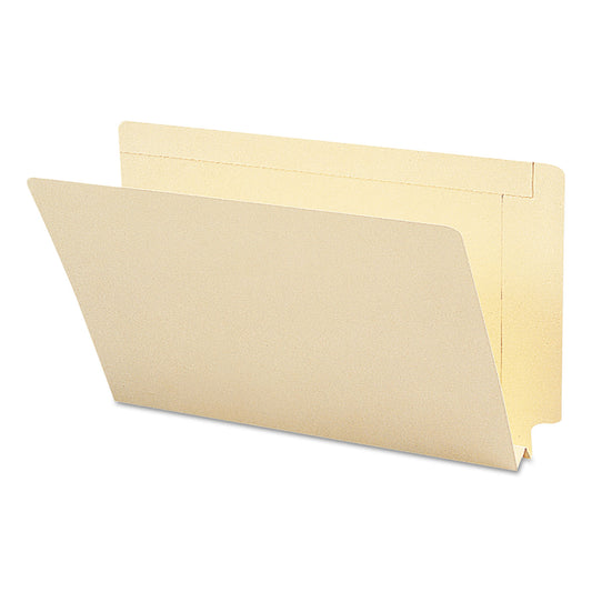 Smead Heavyweight Manila End Tab Expansion Folders, Straight Tabs, Legal Size, 1.5" Expansion, Manila, 50/Box (27275)