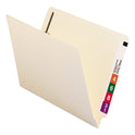 Smead End Tab Fastener Folders with Reinforced Straight Tabs, 11-pt Manila, 2 Fasteners, Letter Size, Manila Exterior, 50/Box (34115)