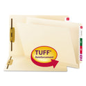 Smead TUFF Laminated Fastener Folders with Reinforced Tab, 0.75" Expansion, 2 Fasteners, Letter Size, Manila Exterior, 50/Box (34105)