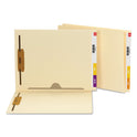 Smead Heavyweight End Tab Fastener Folders, Interior Back-Cover Pocket, 0.75" Expansion, 2 Fasteners, Letter Size, Manila, 50/Box (34101)