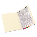 Smead End Tab Fastener Folders with Reinforced Straight Tabs, 11-pt Manila, 1 Fastener, Letter Size, Manila Exterior, 50/Box (34110)