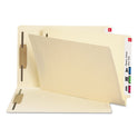 Smead End Tab Fastener Folders with Reinforced Straight Tabs, 14-pt Manila, 2 Fasteners, Legal Size, Manila Exterior, 50/Box (37215)