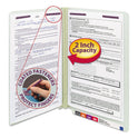 Smead End Tab Pressboard Classification Folders, Two SafeSHIELD Coated Fasteners, 2" Expansion, Legal Size, Gray-Green, 25/Box (37715)