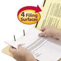 Smead Fastener Folder with Divider, 0.75" Expansion, 1 Divider, 4 Fasteners, Letter Size, Manila Exterior, 50/Box (34220)