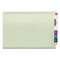 Smead End Tab Pressboard Classification Folders, Two SafeSHIELD Coated Fasteners, 1" Expansion, Legal Size, Gray-Green, 25/Box (37705)