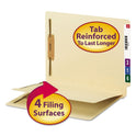 Smead Fastener Folder with Divider, 0.75" Expansion, 1 Divider, 4 Fasteners, Letter Size, Manila Exterior, 50/Box (34220)