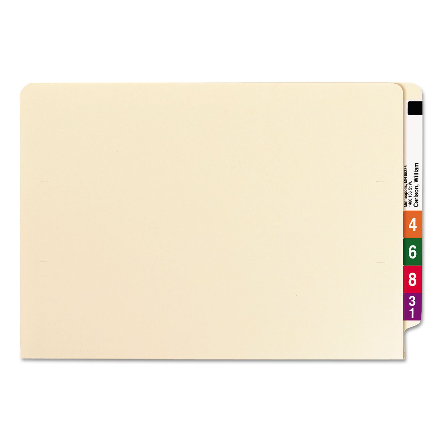 Smead End Tab W-Fold Fastener Folders with Reinforced Tabs, 1.5" Expansion, 2 Fasteners, Letter Size, Manila, 50/Box (34276)