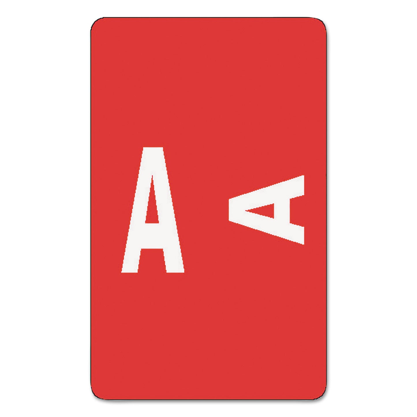 Smead AlphaZ Color-Coded Second Letter Alphabetical Labels, A, 1 x 1.63, Red, 10/Sheet, 10 Sheets/Pack (67171)