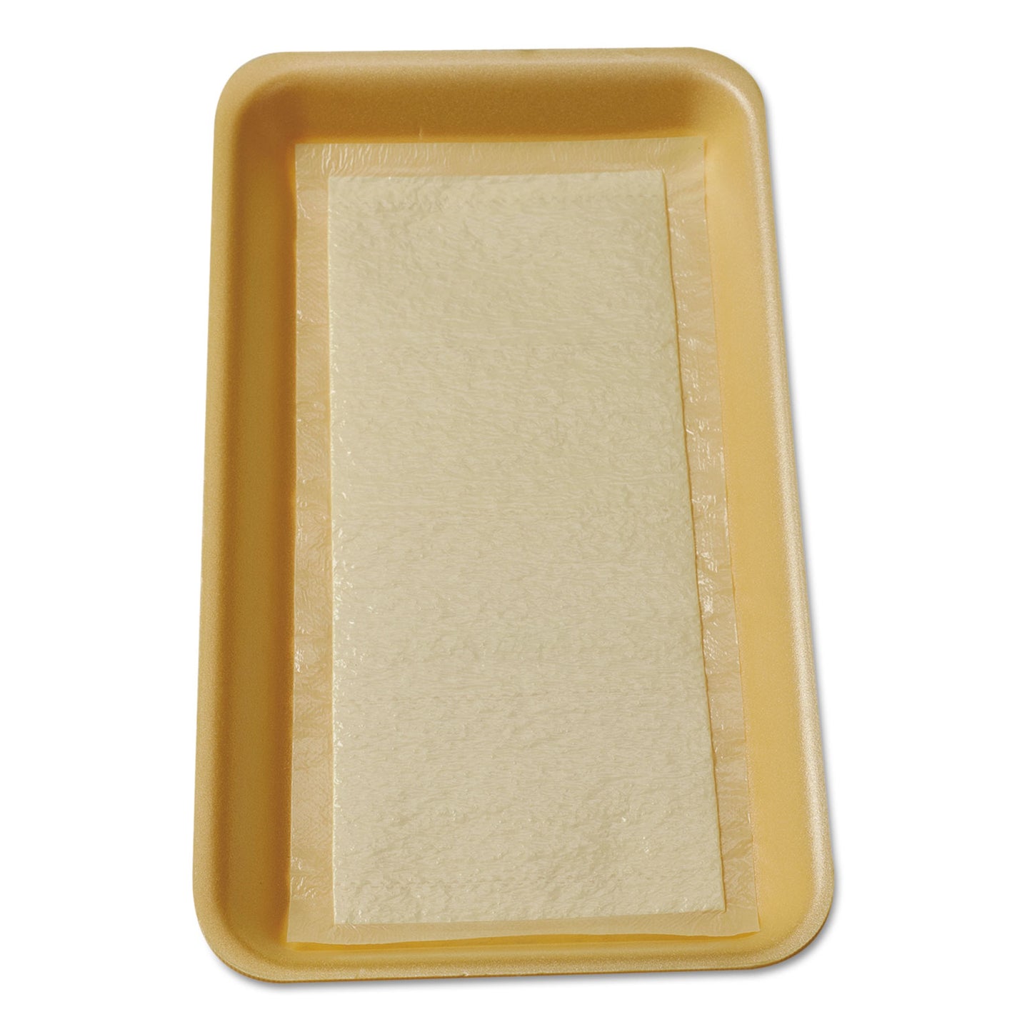 International Tray Pads Meat Tray Pads, 6 x 4.5, White/Yellow, Paper, 1,000/Carton (TA1341108)