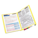 Smead Heavyweight Colored End Tab Fastener Folders, 0.75" Expansion, 2 Fasteners, Letter Size, Yellow Exterior, 50/Box (25940)