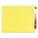 Smead Heavyweight Colored End Tab Fastener Folders, 0.75" Expansion, 2 Fasteners, Letter Size, Yellow Exterior, 50/Box (25940)