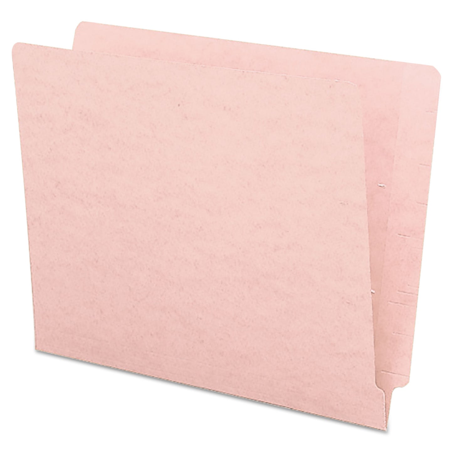 Smead Shelf-Master Reinforced End Tab Colored Folders, Straight Tabs, Letter Size, 0.75" Expansion, Pink, 100/Box (25610)