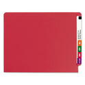 Smead Shelf-Master Reinforced End Tab Colored Folders, Straight Tabs, Letter Size, 0.75" Expansion, Red, 100/Box (25710)