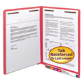 Smead Heavyweight Colored End Tab Fastener Folders, 0.75" Expansion, 2 Fasteners, Letter Size, Red Exterior, 50/Box (25740)