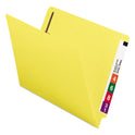 Smead Heavyweight Colored End Tab Fastener Folders, 0.75" Expansion, 2 Fasteners, Letter Size, Yellow Exterior, 50/Box (25940)