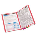 Smead Heavyweight Colored End Tab Fastener Folders, 0.75" Expansion, 2 Fasteners, Letter Size, Red Exterior, 50/Box (25740)
