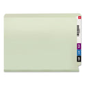 Smead Extra-Heavy Recycled Pressboard End Tab Folders, Straight Tabs, Letter Size, 2" Expansion, Gray-Green, 25/Box (26210)