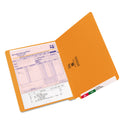 Smead Shelf-Master Reinforced End Tab Colored Folders, Straight Tabs, Letter Size, 0.75" Expansion, Orange, 100/Box (25510)