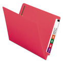Smead Heavyweight Colored End Tab Fastener Folders, 0.75" Expansion, 2 Fasteners, Letter Size, Red Exterior, 50/Box (25740)