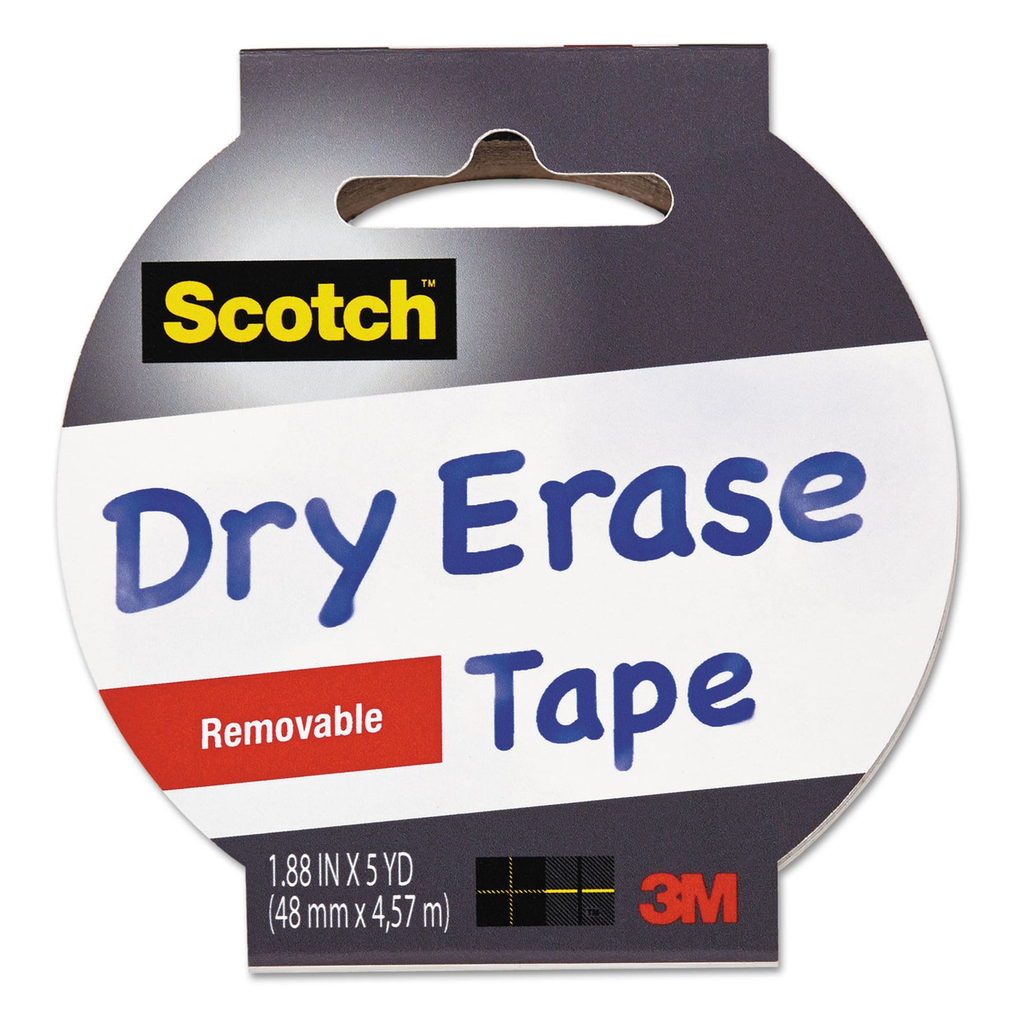 Scotch Dry Erase Tape, 3" Core, 1.88" x 5 yds, White (1905RDEWHT)