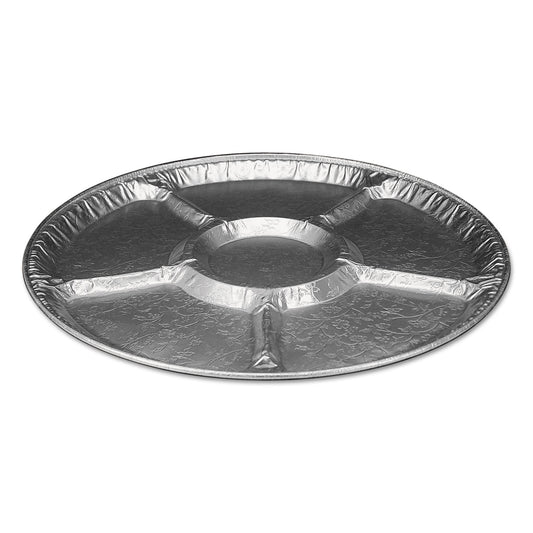 HFA Aluminum Lazy Susan, 6 Compartments, 18" Diameter x 0.94"h, 25/Carton (4018100)