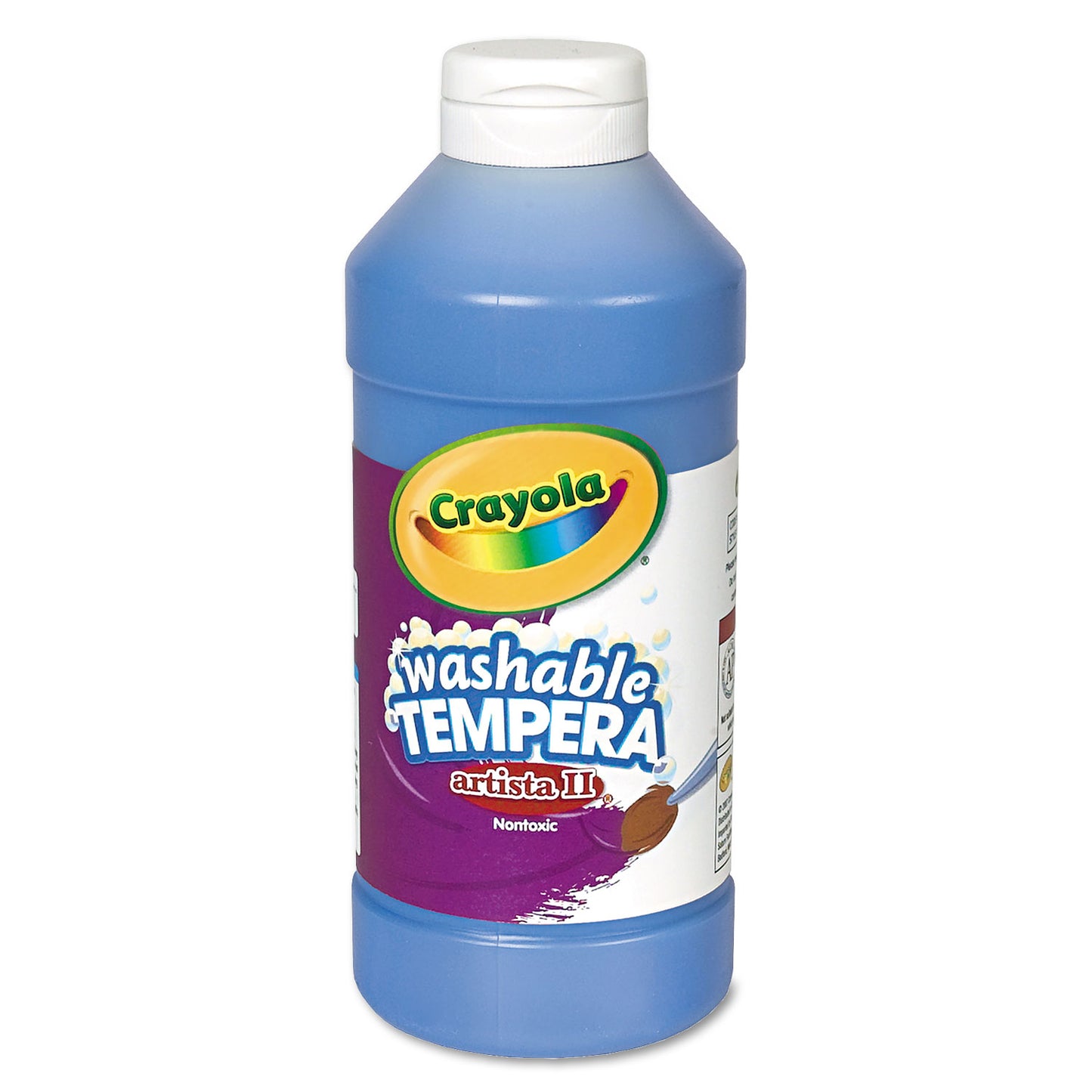 Crayola Artista II Washable Tempera Paint, Blue, 16 oz Bottle (543115042)