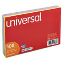 Universal Index Cards, Ruled, 4 x 6, Assorted, 100/Pack (47236)