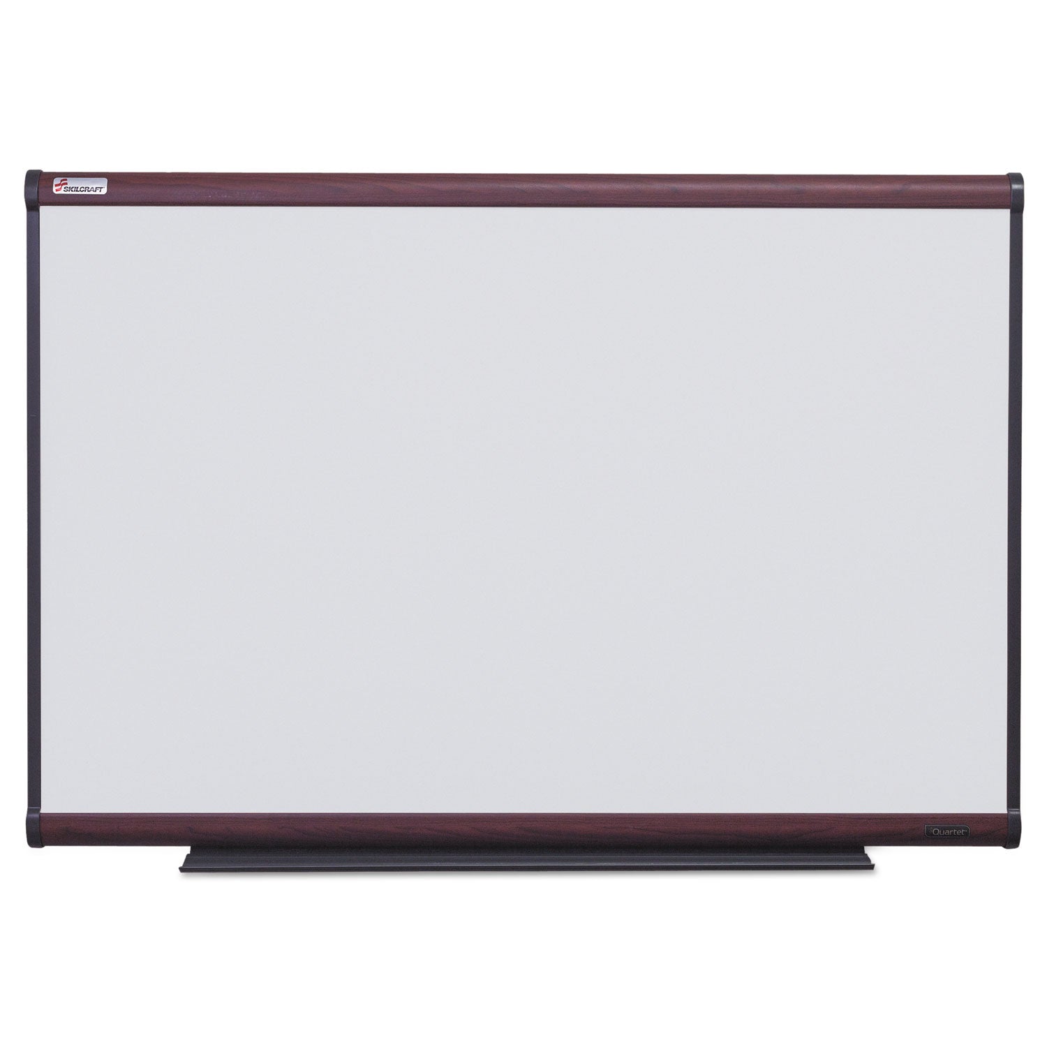 AbilityOne 7110016222128, SKILCRAFT Total Erase White Board, 36 x 24, White Surface, Brown Mahogany Frame