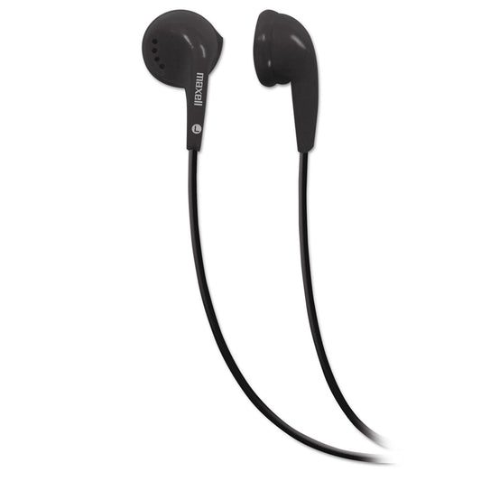 Maxell EB-95 Stereo Earbuds, 3 ft Cord, Black (190560)