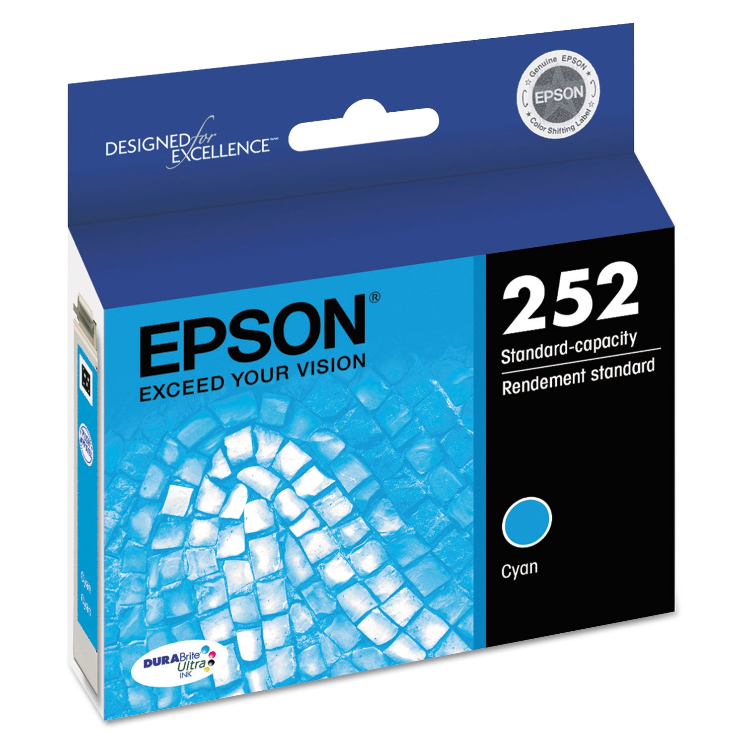 Epson T252220-S (252) DURABrite Ultra Ink, Cyan