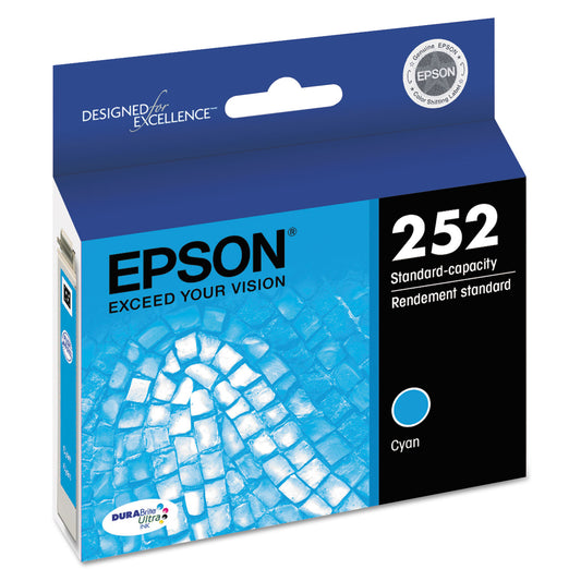 Epson T252220-S (252) DURABrite Ultra Ink, Cyan