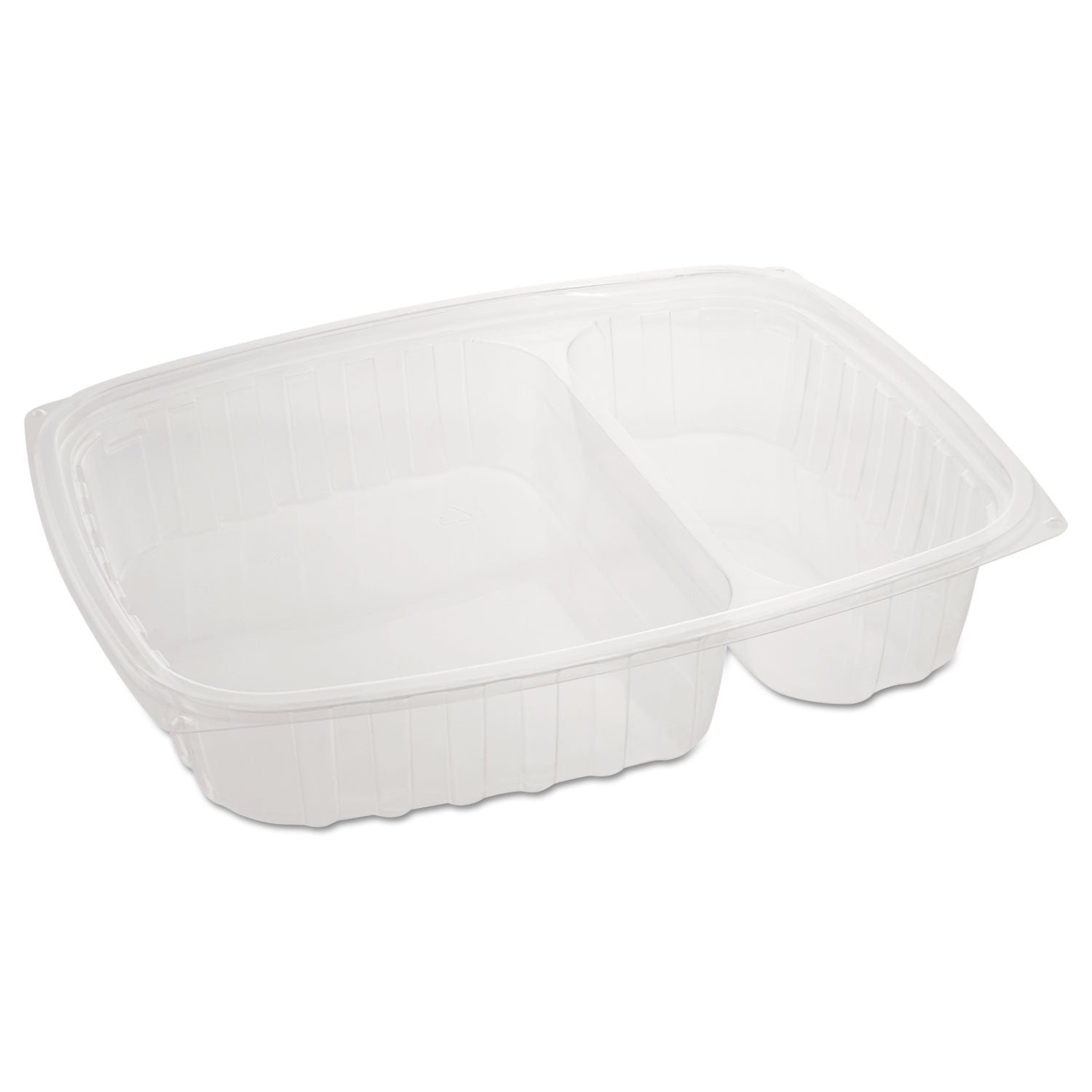 Clearpac Containers, 2-compartment, 32.8 Oz, 7.4 X 9 X 1.7, Clear, Plastic, 63/pack, 4 Packs/carton