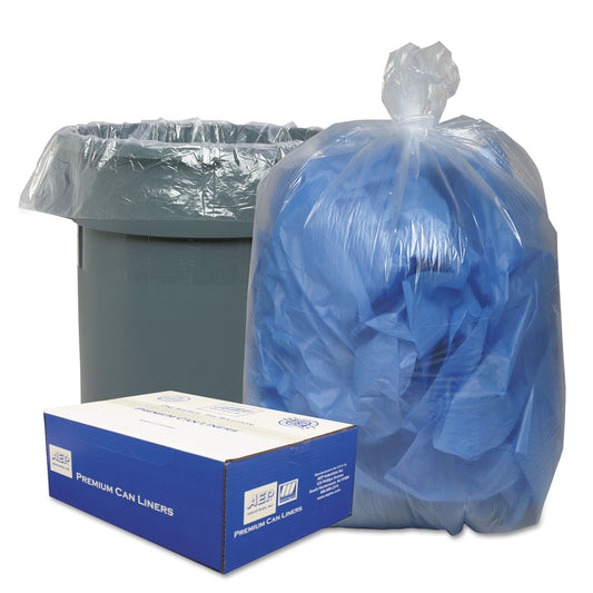 Classic Clear Linear Low-Density Can Liners, 30 gal, 0.71 mil, 30" x 36", Clear, 25 Bags/Roll, 10 Rolls/Carton (303618C)