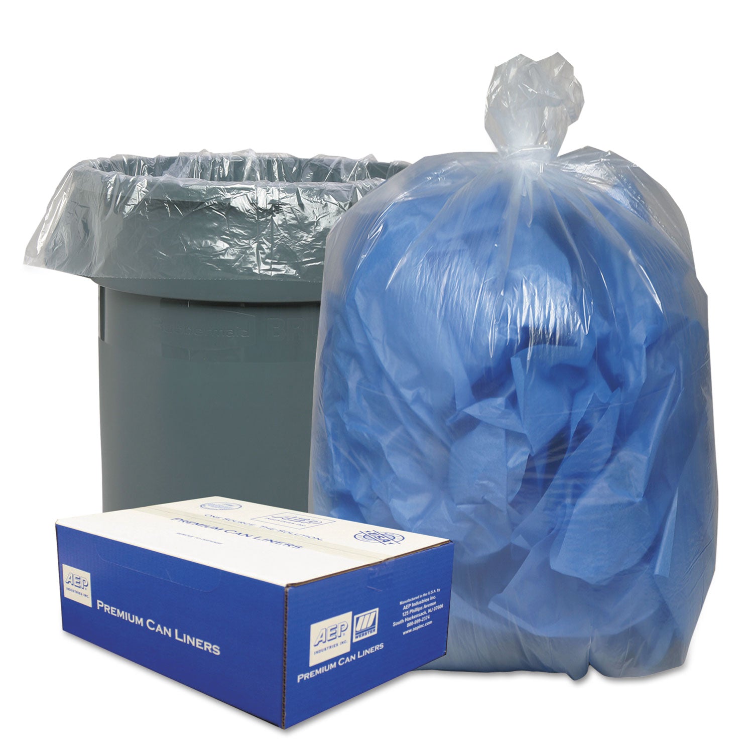 Classic Clear Linear Low-Density Can Liners, 60 gal, 0.9 mil, 38" x 58", Clear, 10 Bags/Roll, 10 Rolls/Carton (385822C)