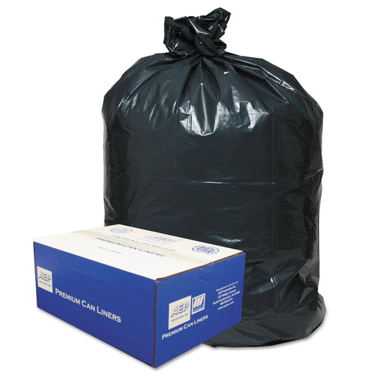 Classic Linear Low-Density Can Liners, 33 gal, 0.63 mil, 33" x 39", Black, 25 Bags/Roll, 10 Rolls/Carton (333916B)