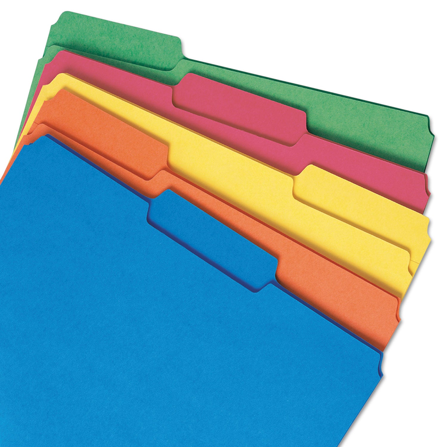 Smead Interior File Folders, 1/3-Cut Tabs: Assorted, Letter Size, 0.75" Expansion, Assorted Colors, 100/Box (10229)