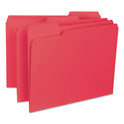 Smead Interior File Folders, 1/3-Cut Tabs: Assorted, Letter Size, 0.75" Expansion, Red, 100/Box (10267)