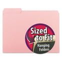 Smead Interior File Folders, 1/3-Cut Tabs: Assorted, Letter Size, 0.75" Expansion, Pink, 100/Box (10263)